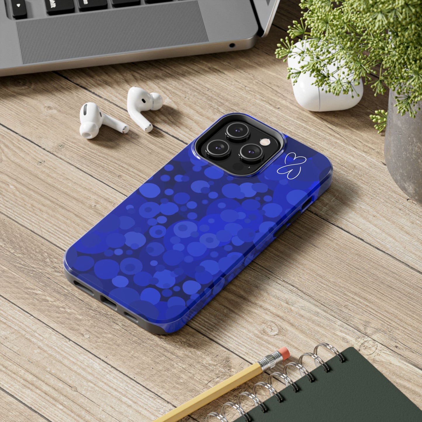 Blue Bubbles, Tough Phone Case