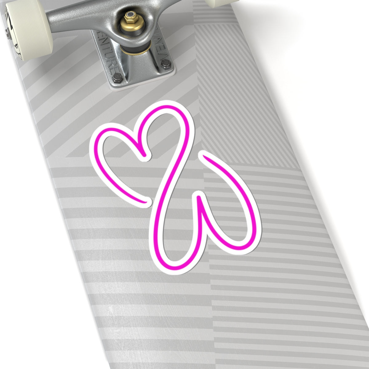 Pink <3 Logo, Kiss-Cut Stickers.
