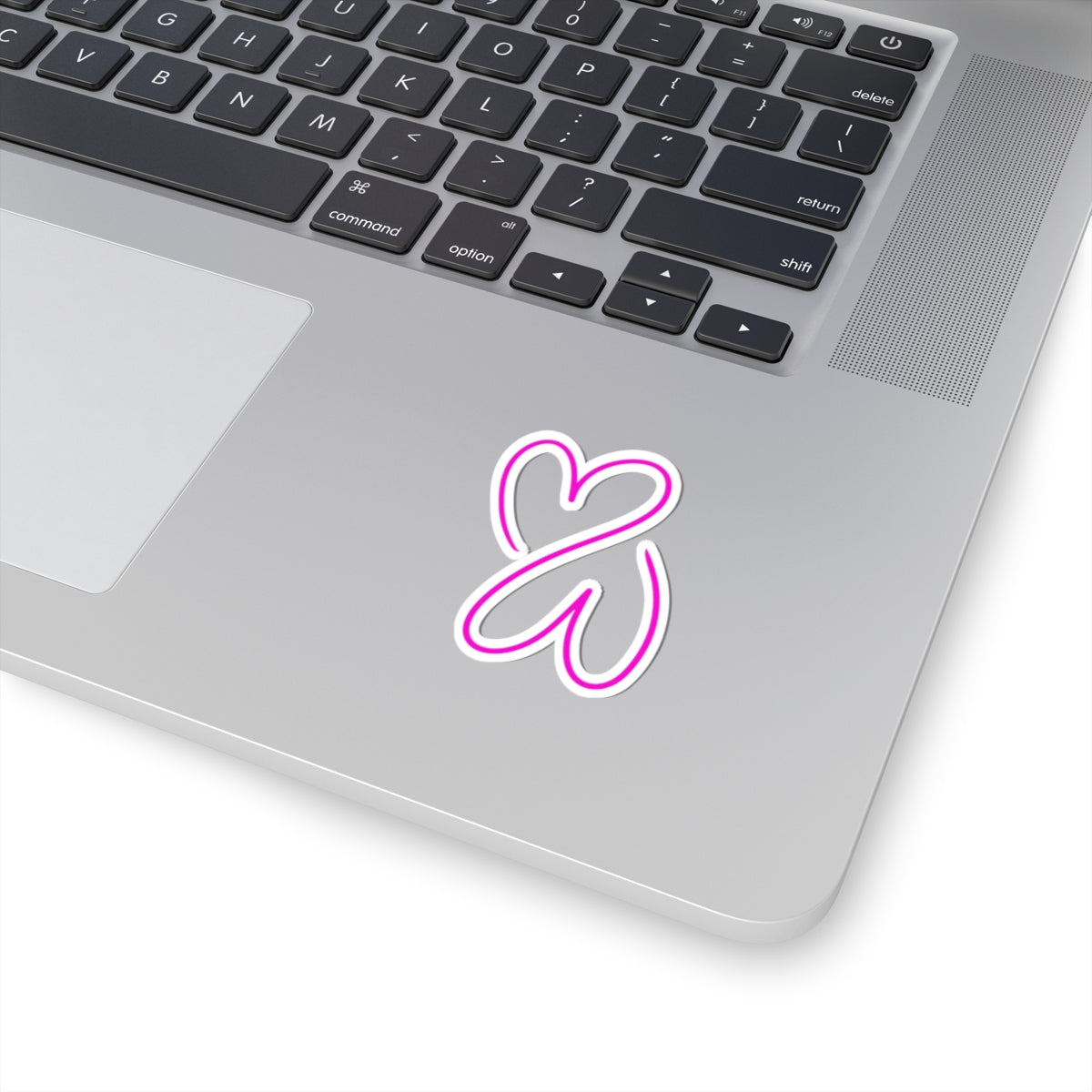 Pink <3 Logo, Kiss-Cut Stickers.