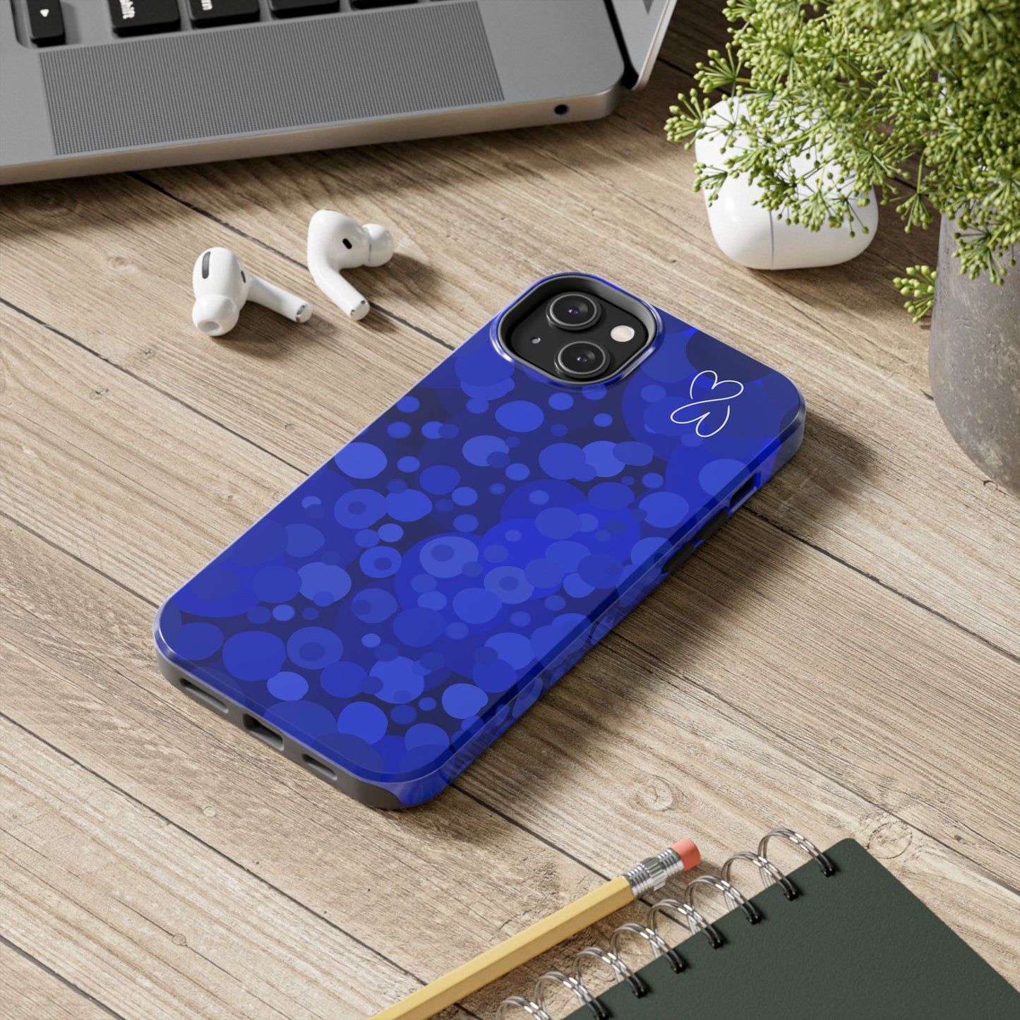 Blue Bubbles, Tough Phone Case