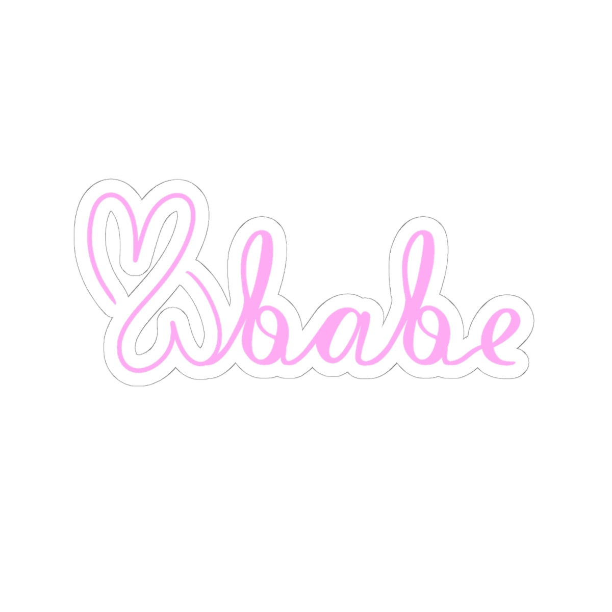 Pink Logo, Kiss-Cut Stickers.