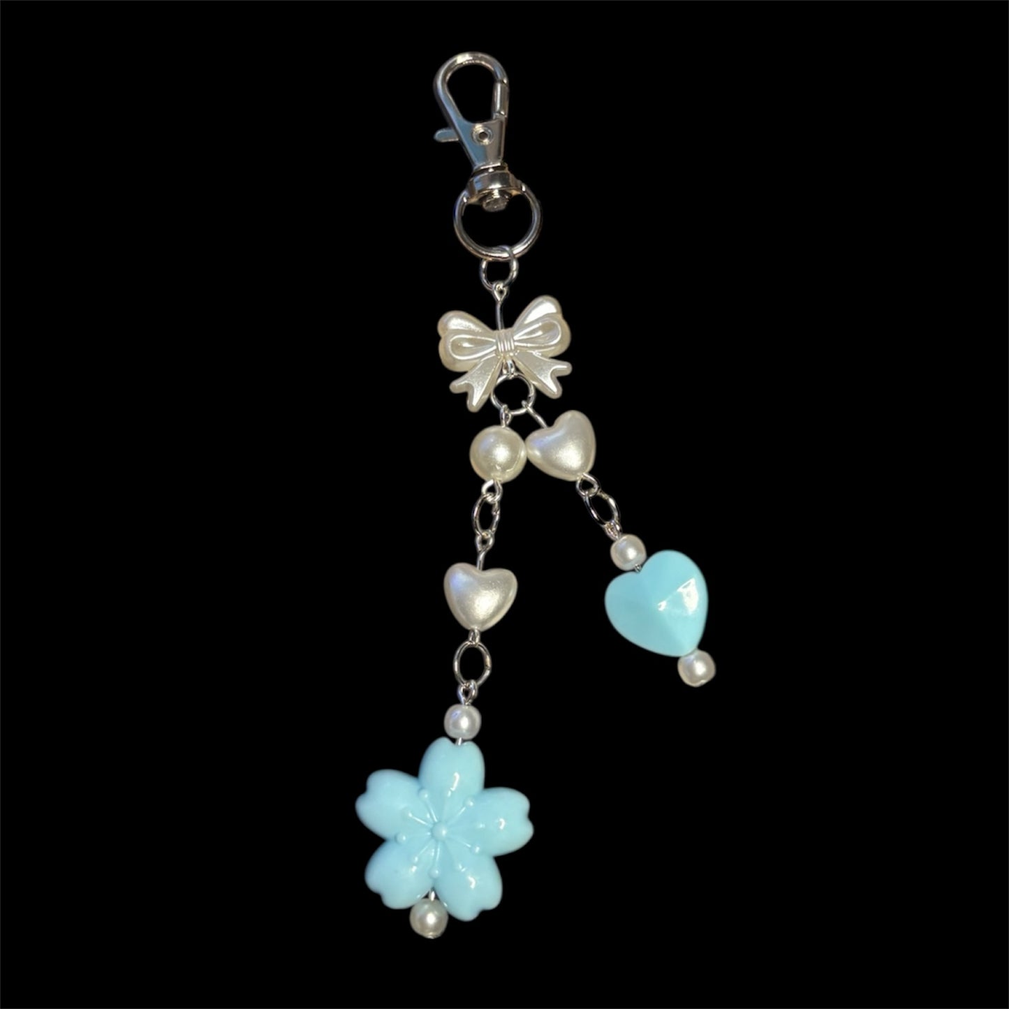 Blue Flower Bag Charm