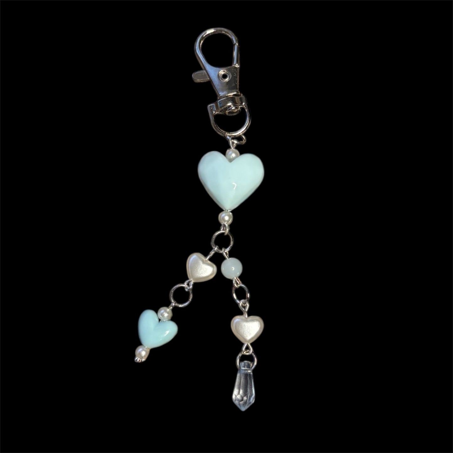 Blue Heart Bag Charm