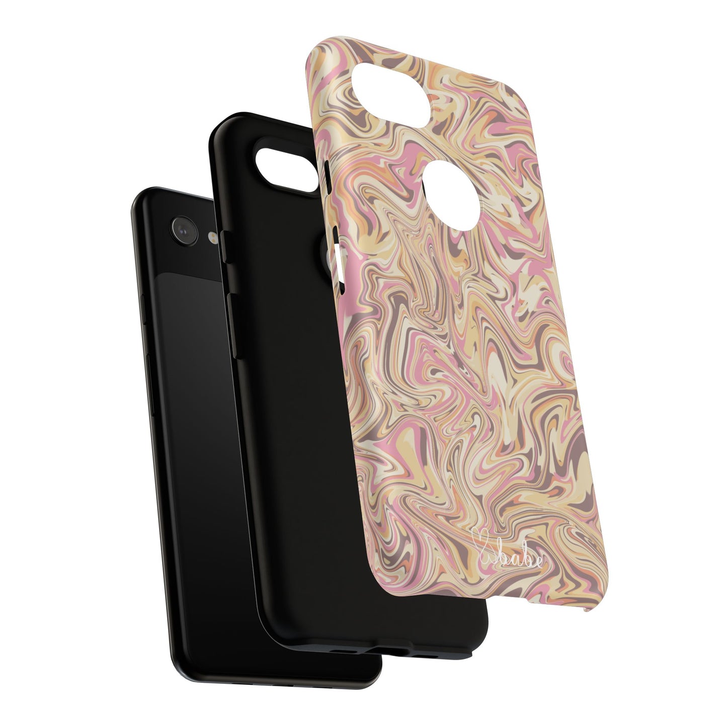 Peach Waves, Tough Phone Case.