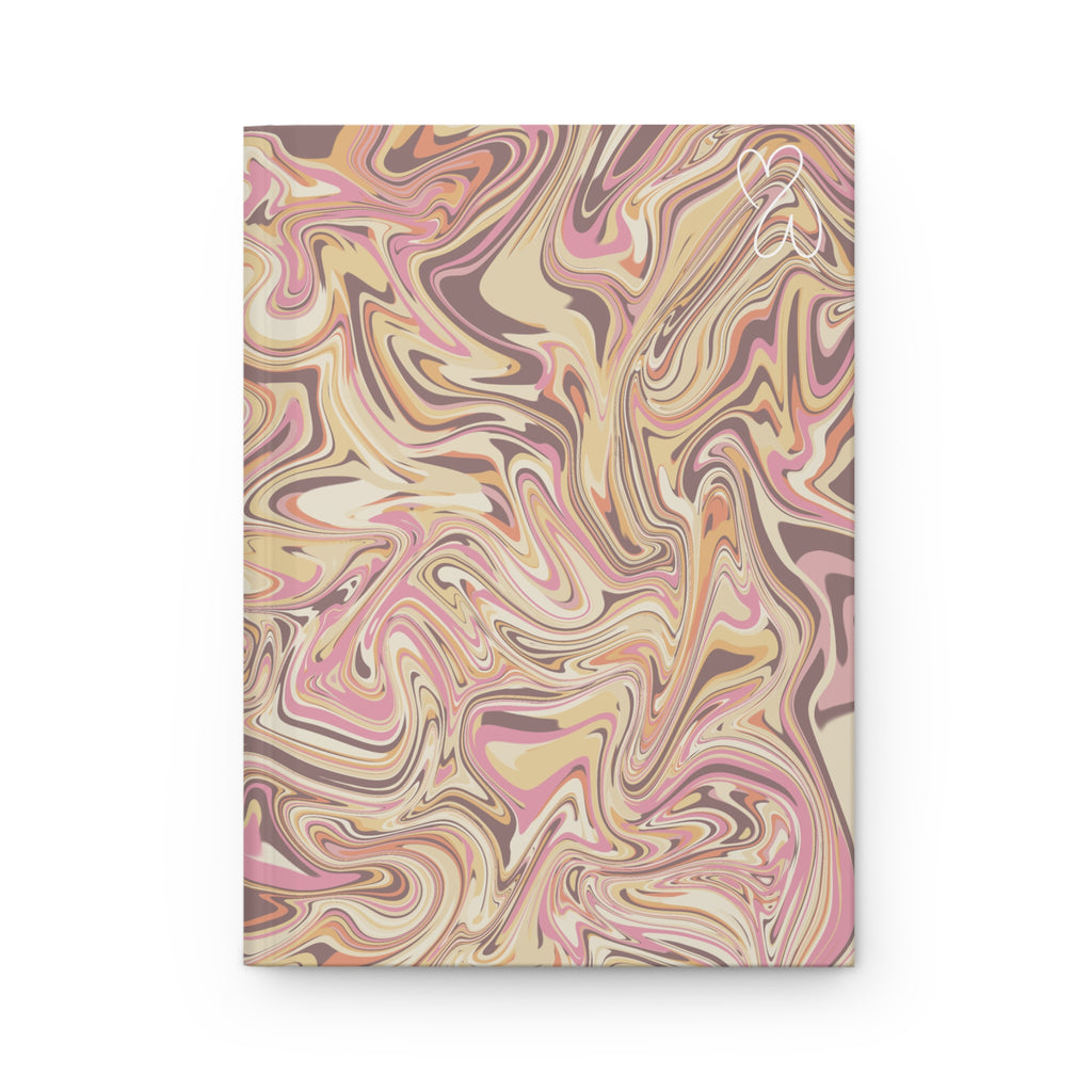 Peach Waves, Hardcover Journal.