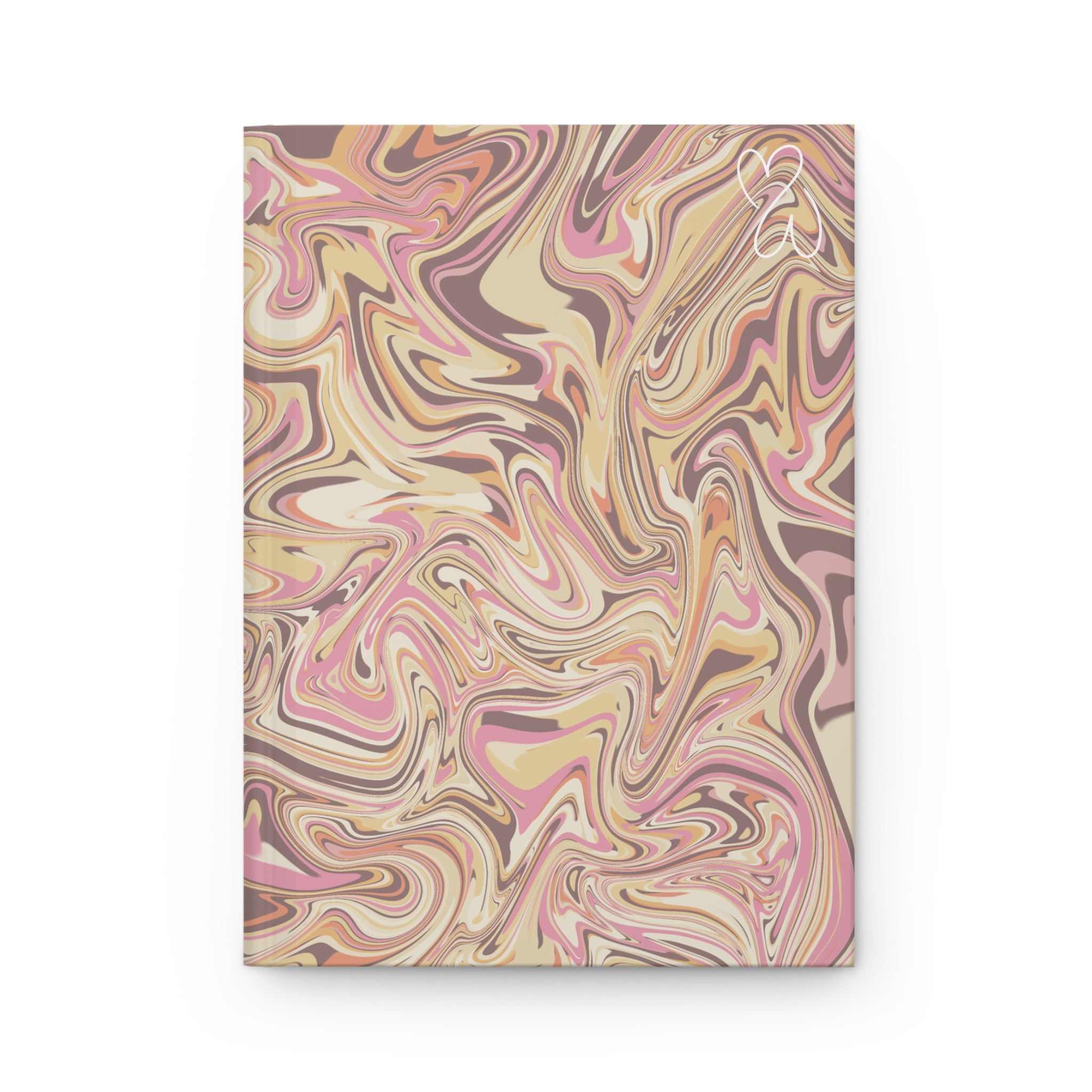 Peach Waves, Hardcover Journal.