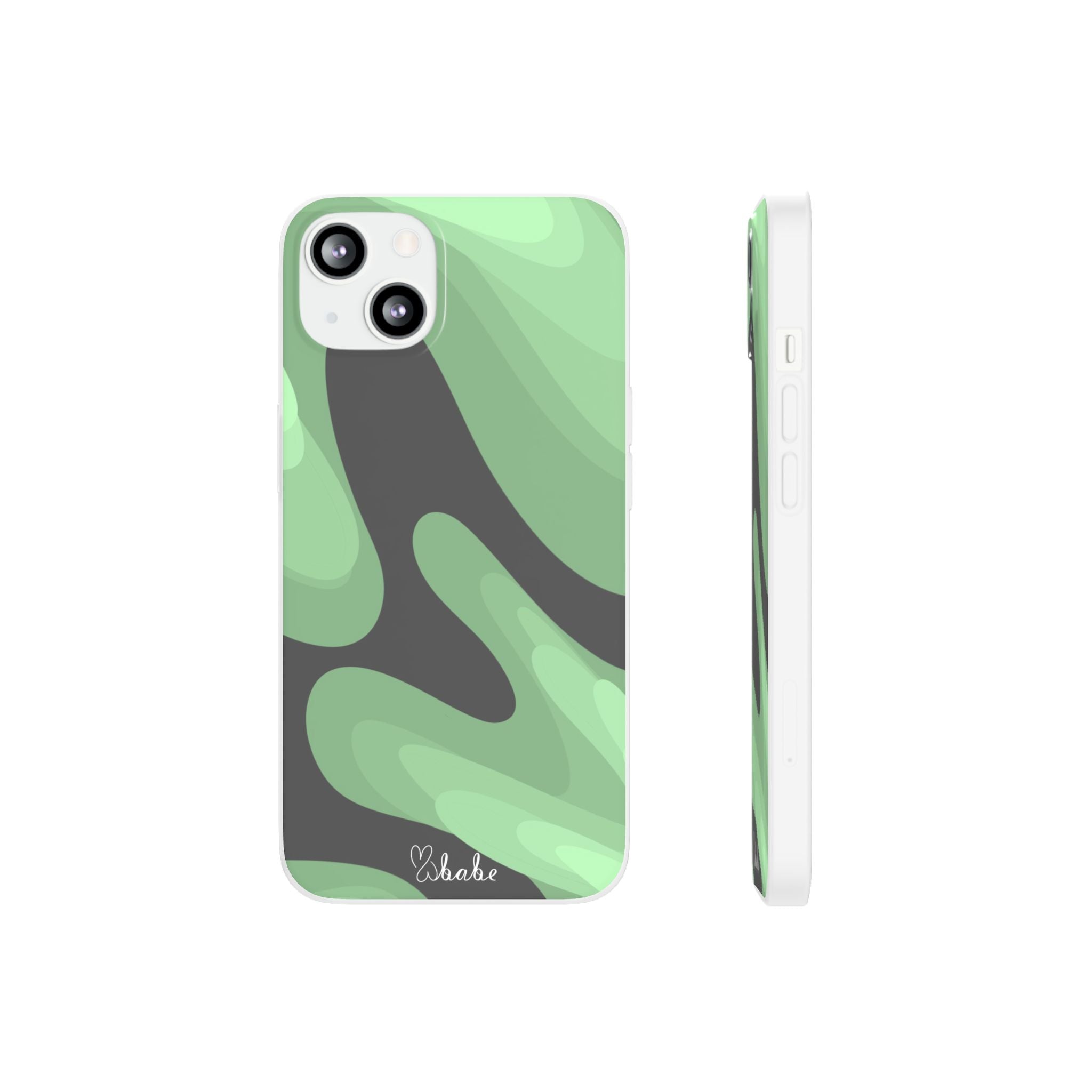Mint Waves, Flexi Phone Case.
