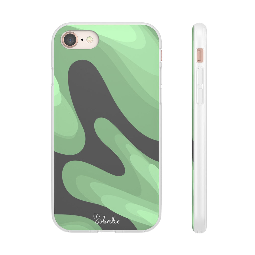 Mint Waves, Flexi Phone Case.