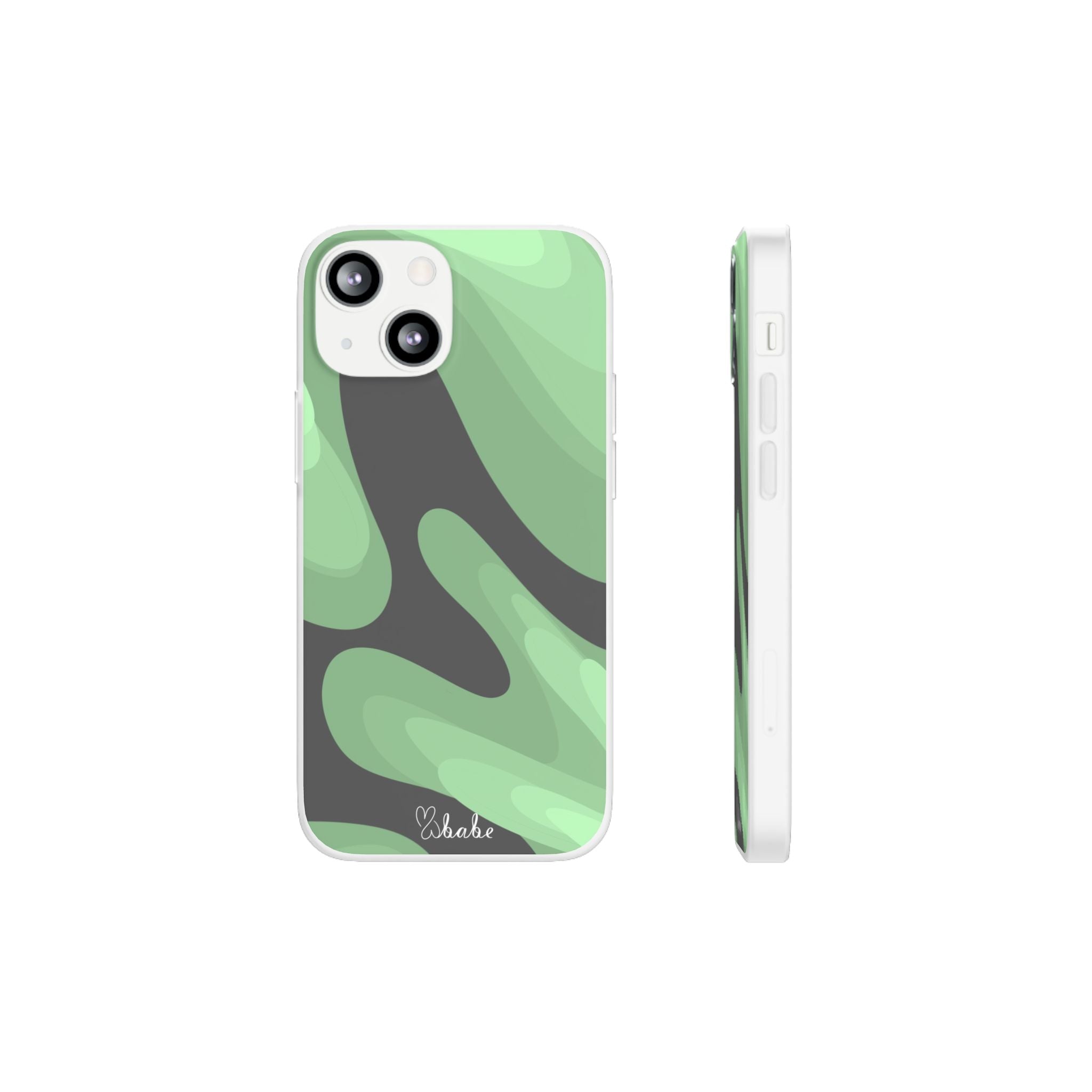 Mint Waves, Flexi Phone Case.