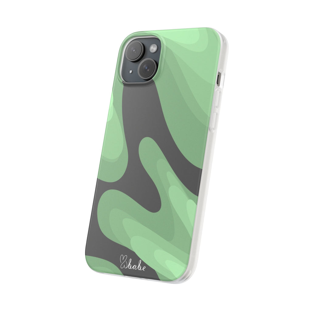 Mint Waves, Flexi Phone Case.