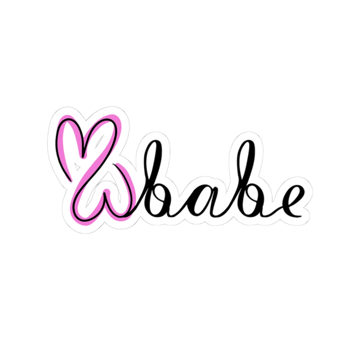 Pink Logo 2, Kiss-Cut Sticker.