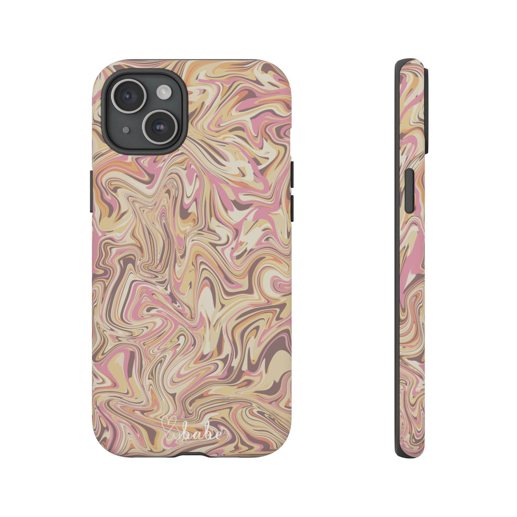 Peach Waves, Tough Phone Case.