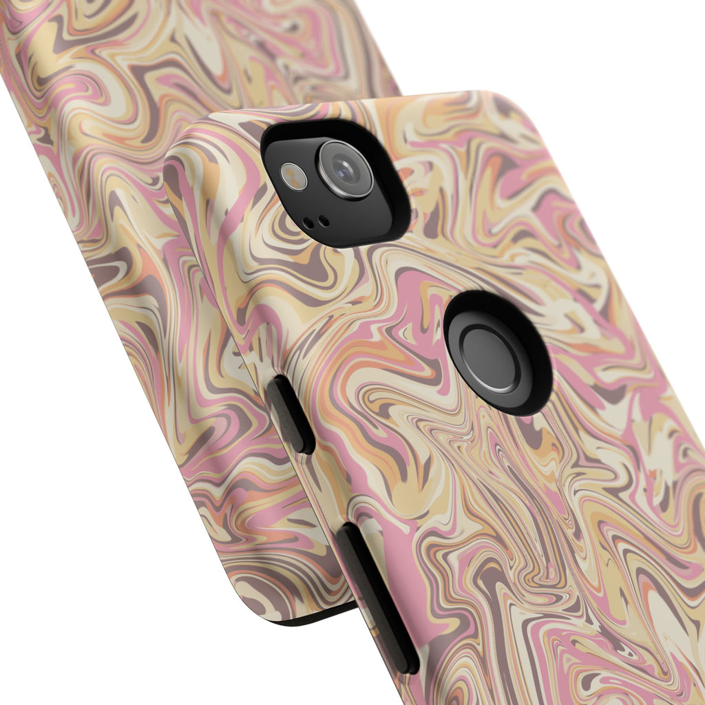 Peach Waves, Tough Phone Case.
