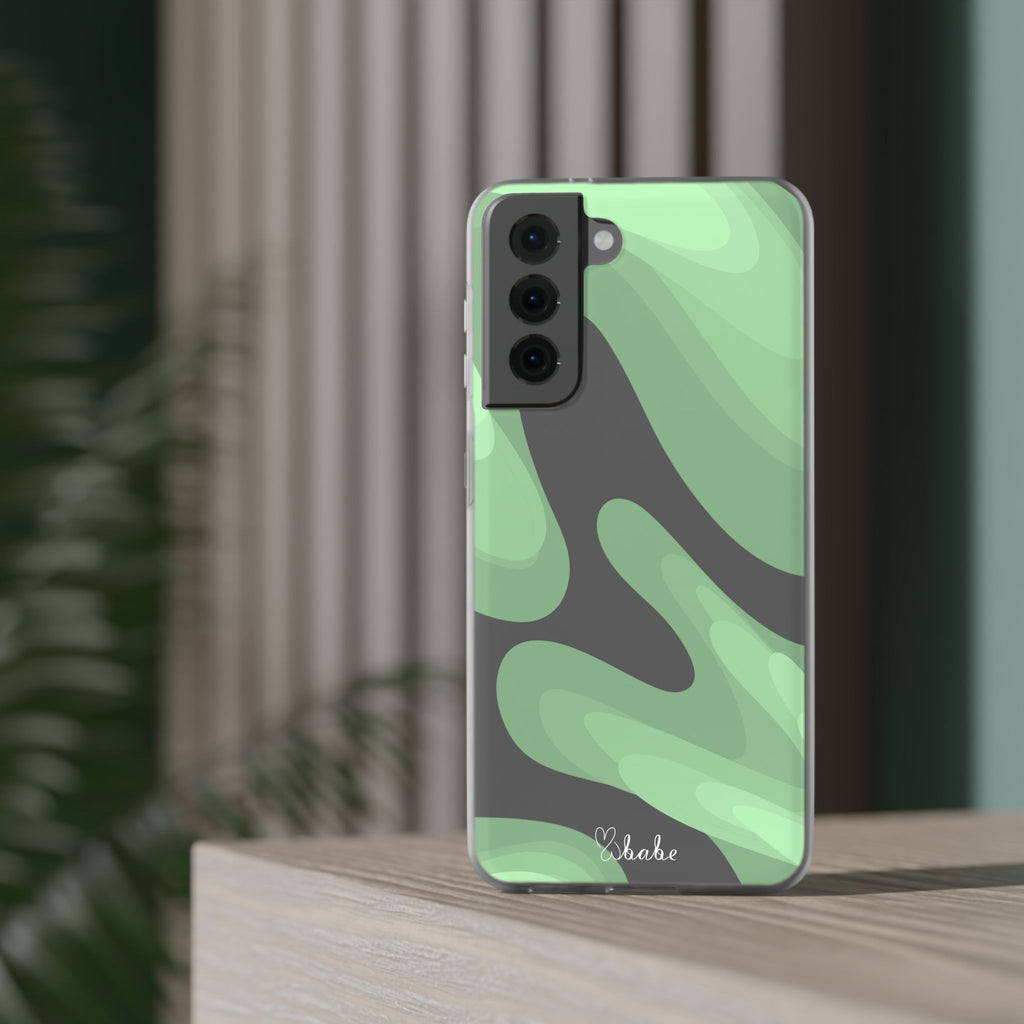 Mint Waves, Flexi Phone Case.