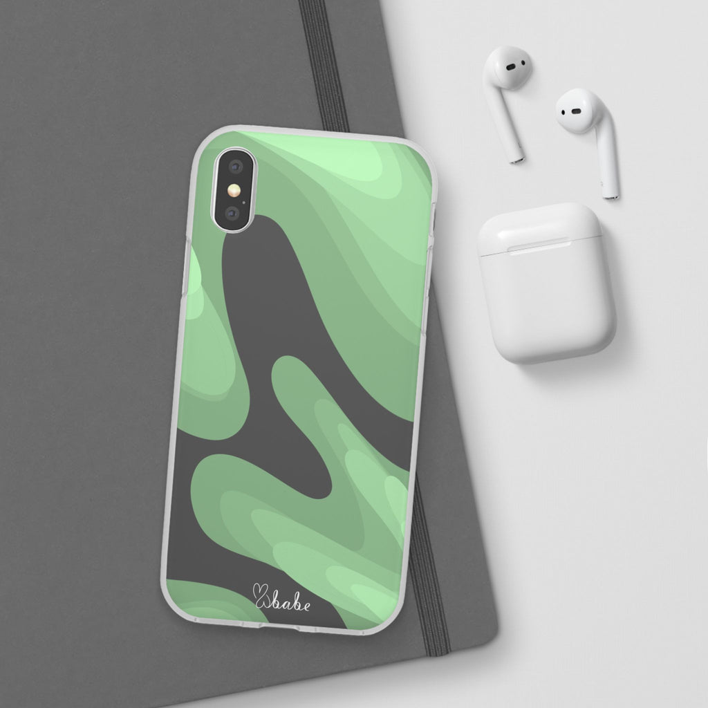 Mint Waves, Flexi Phone Case.