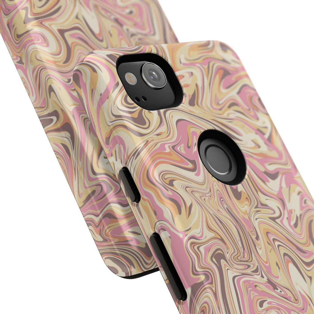 Peach Waves, Tough Phone Case.