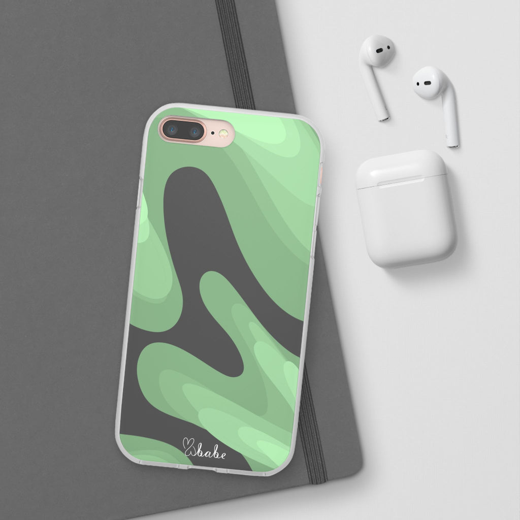 Mint Waves, Flexi Phone Case.