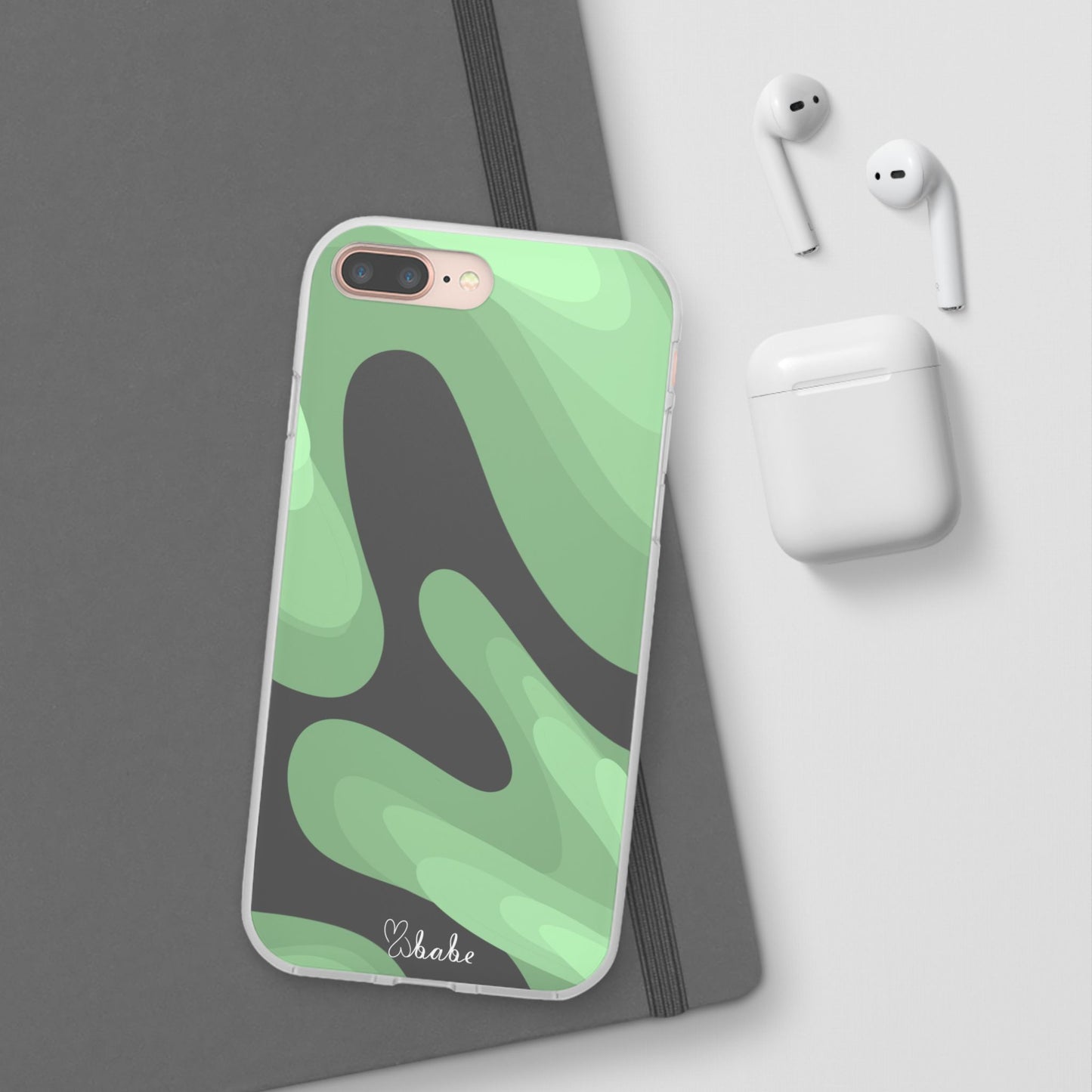 Mint Waves, Flexi Phone Case.