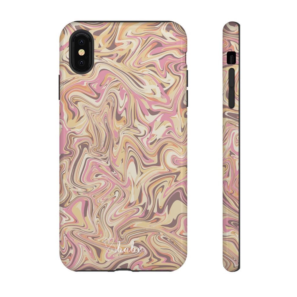 Peach Waves, Tough Phone Case.