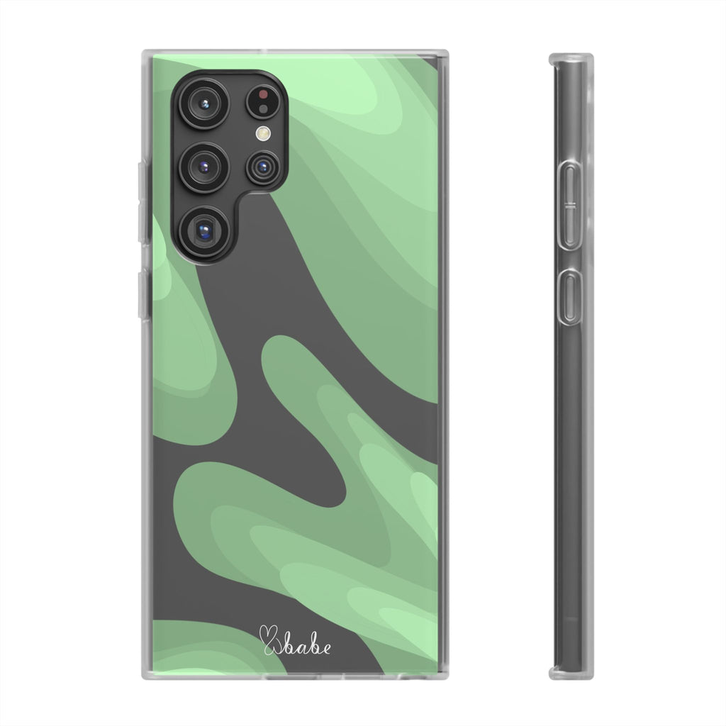 Mint Waves, Flexi Phone Case.
