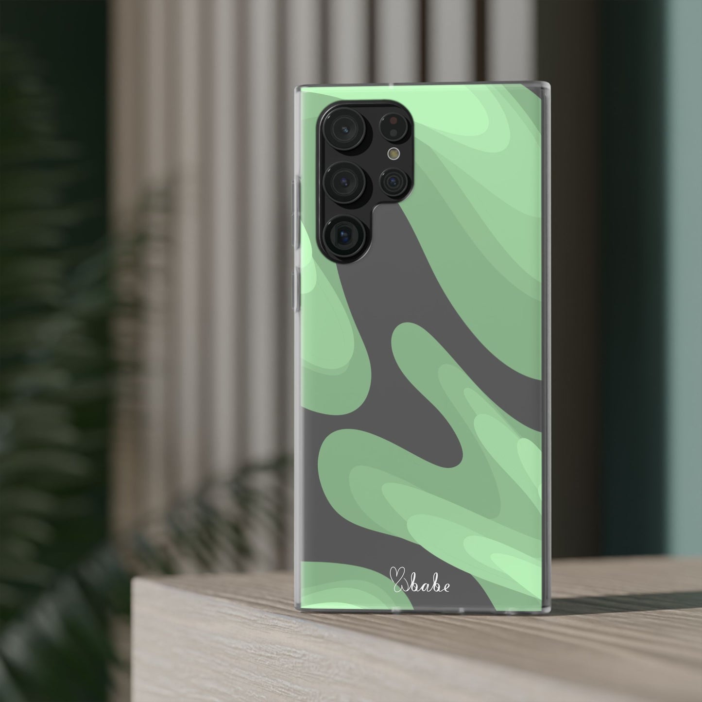 Mint Waves, Flexi Phone Case.