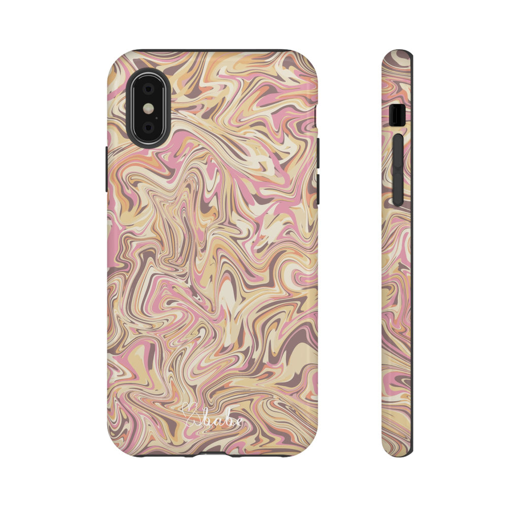 Peach Waves, Tough Phone Case.