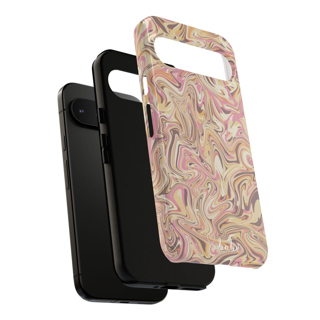 Peach Waves, Tough Phone Case.