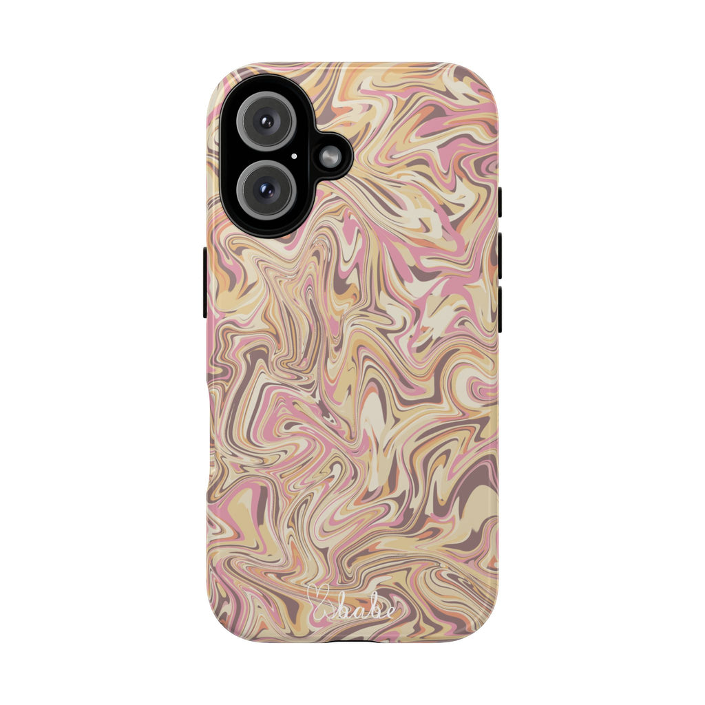 Peach Waves, Tough Phone Case.