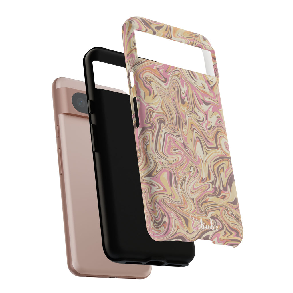 Peach Waves, Tough Phone Case.