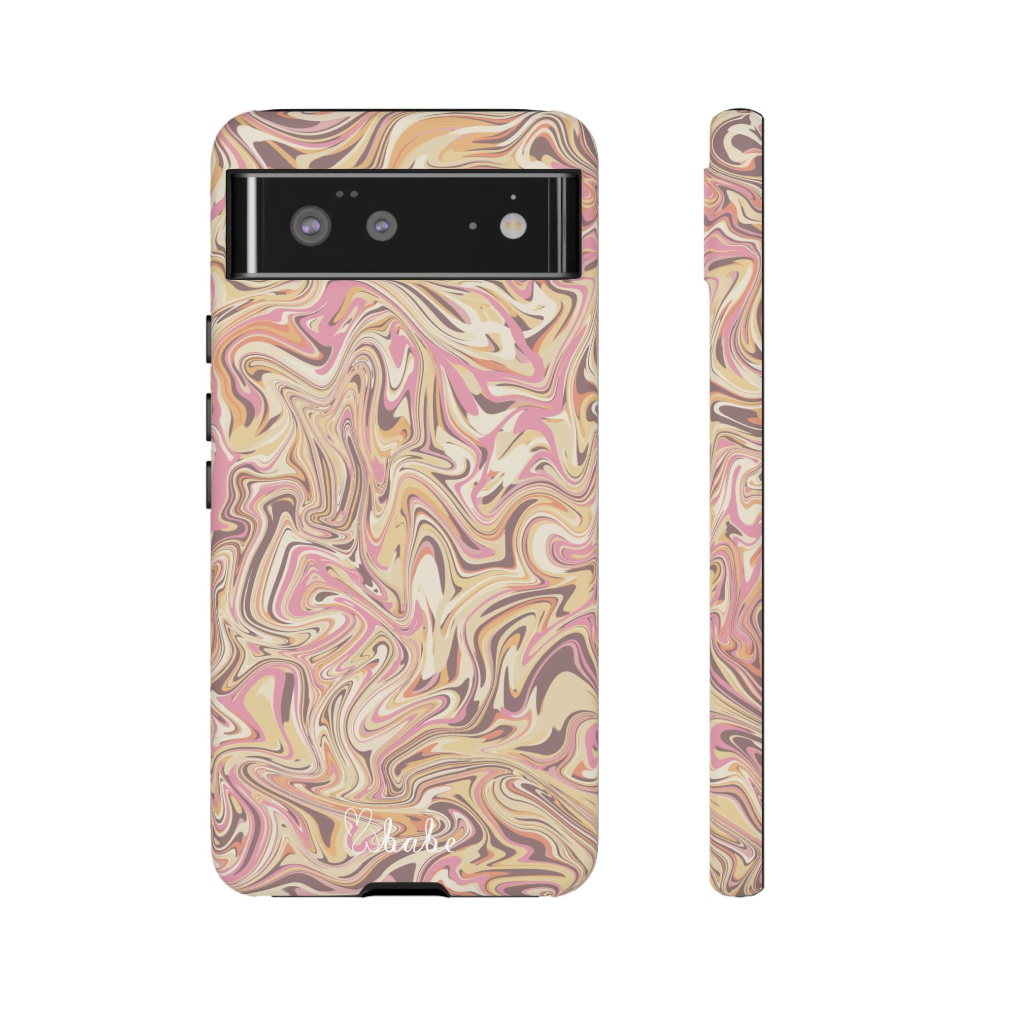 Peach Waves, Tough Phone Case.