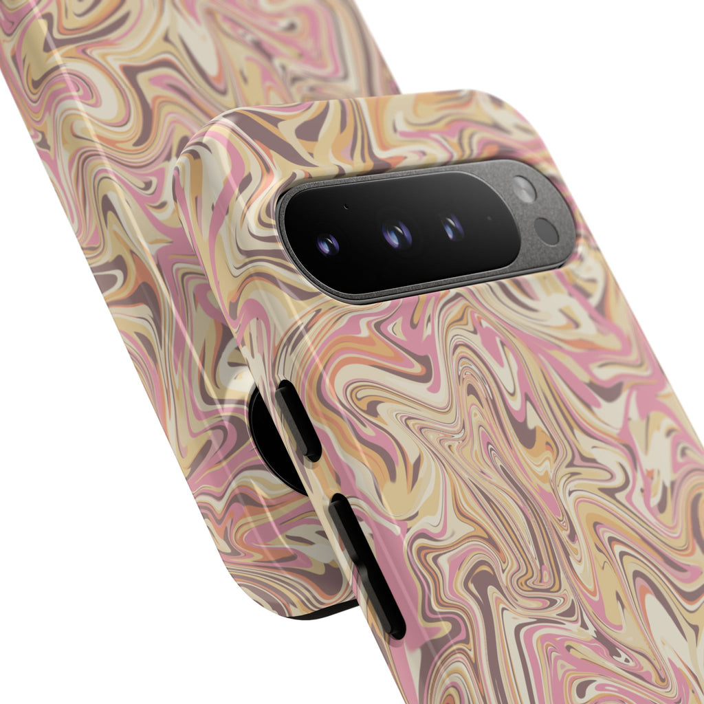 Peach Waves, Tough Phone Case.