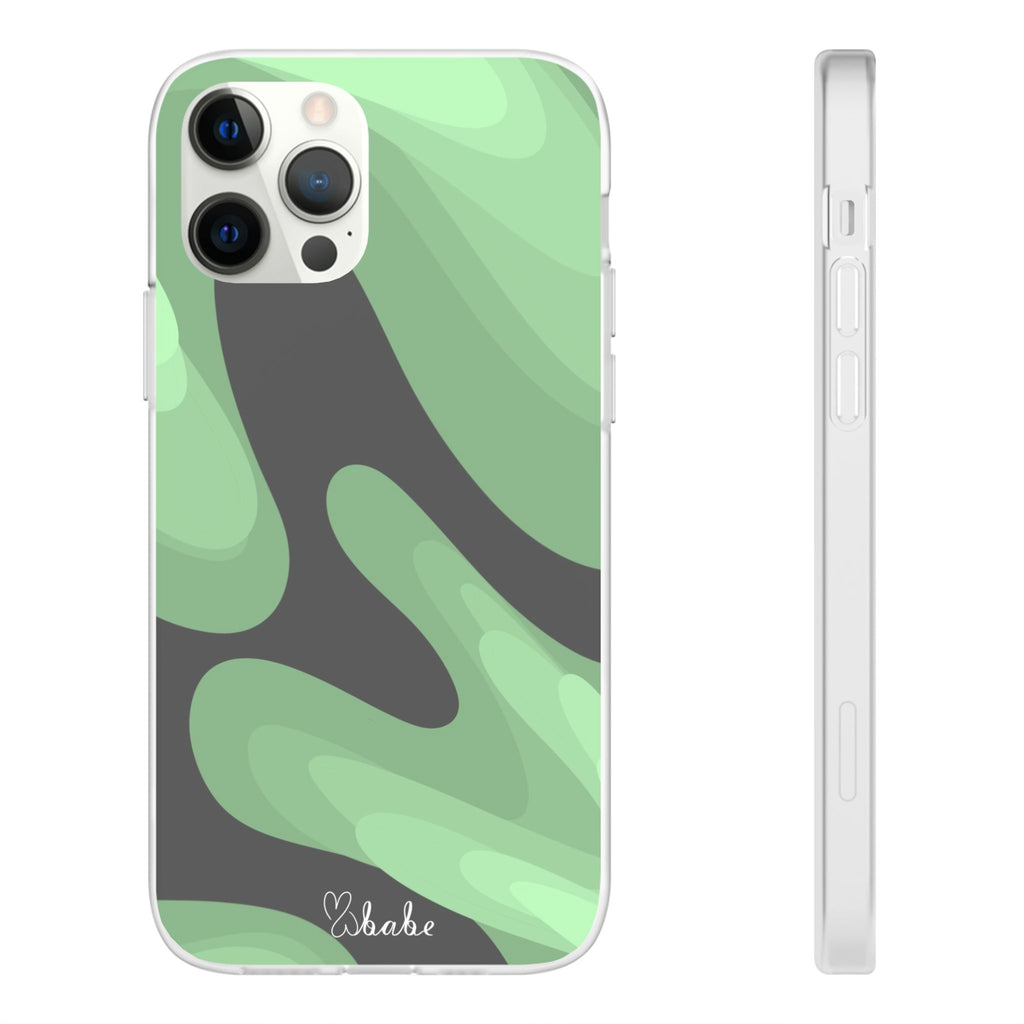 Mint Waves, Flexi Phone Case.