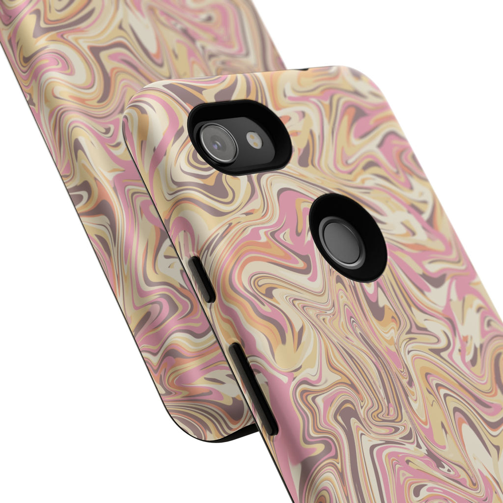 Peach Waves, Tough Phone Case.
