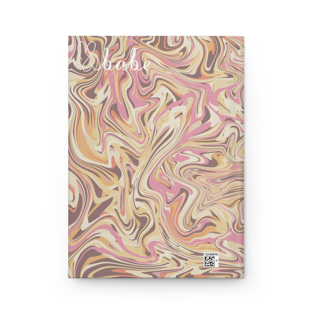 Peach Waves, Hardcover Journal.