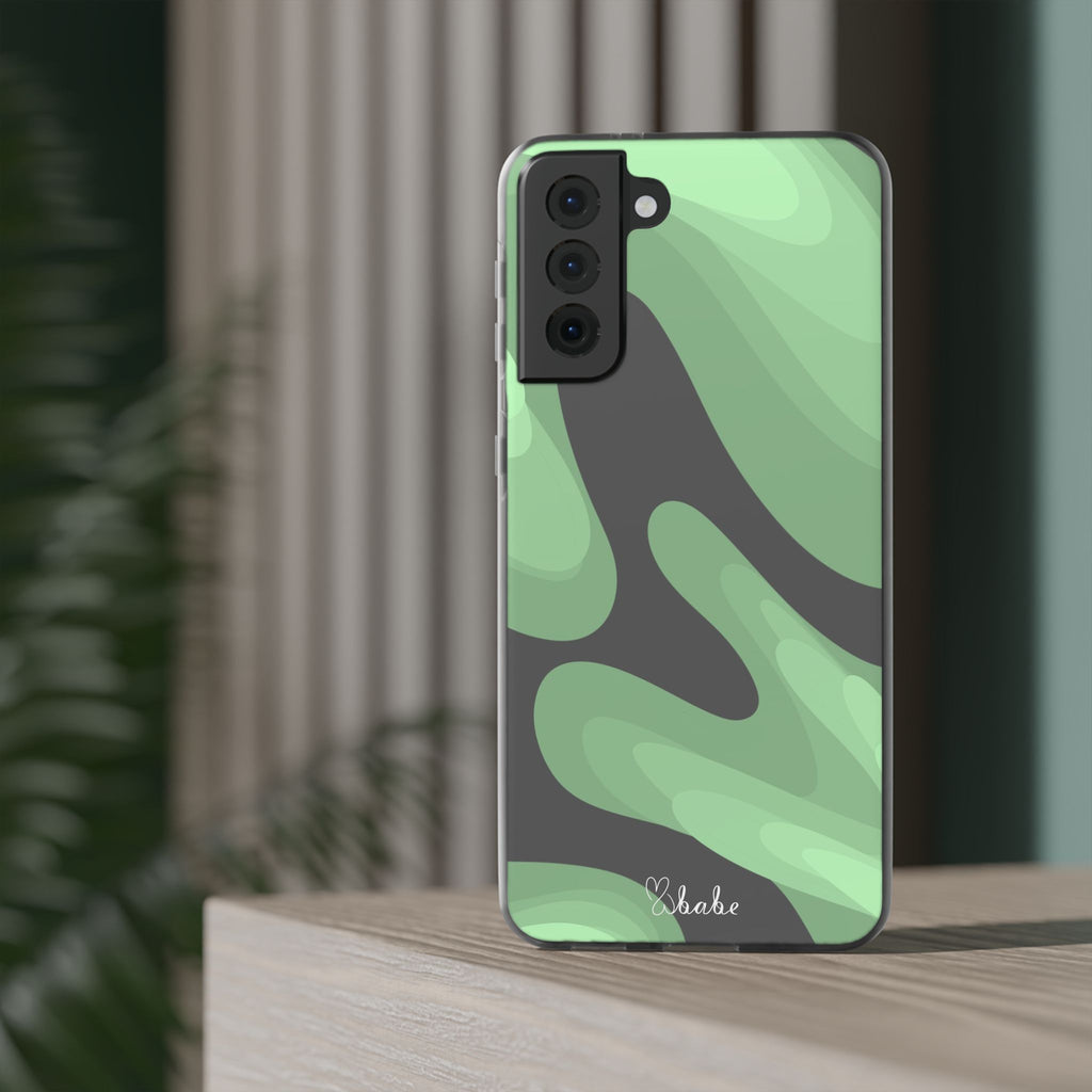 Mint Waves, Flexi Phone Case.