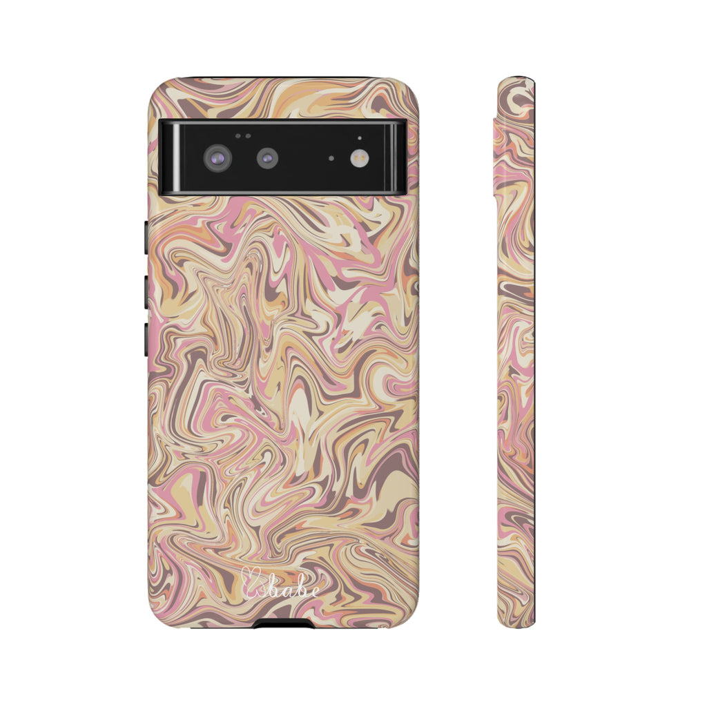 Peach Waves, Tough Phone Case.