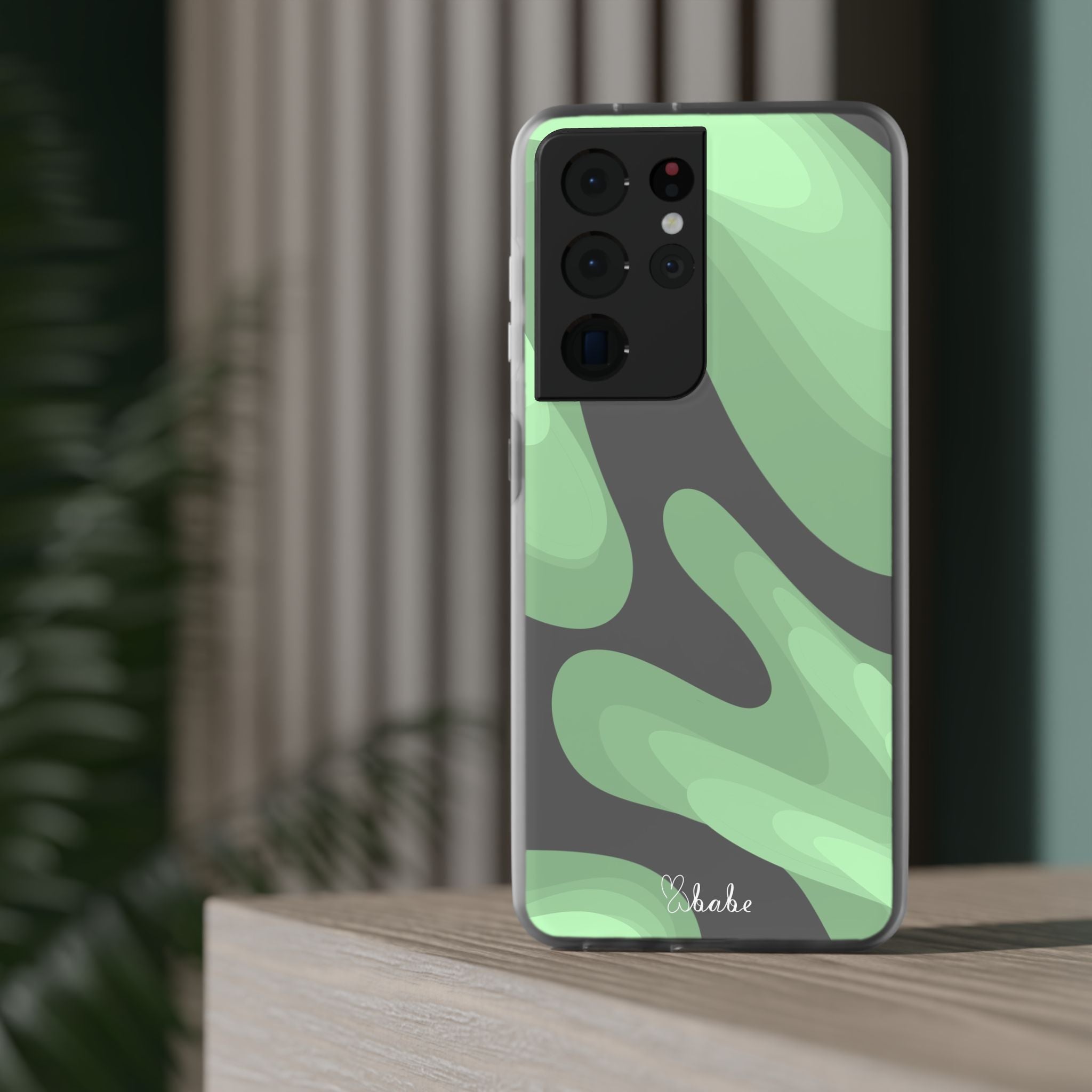 Mint Waves, Flexi Phone Case.