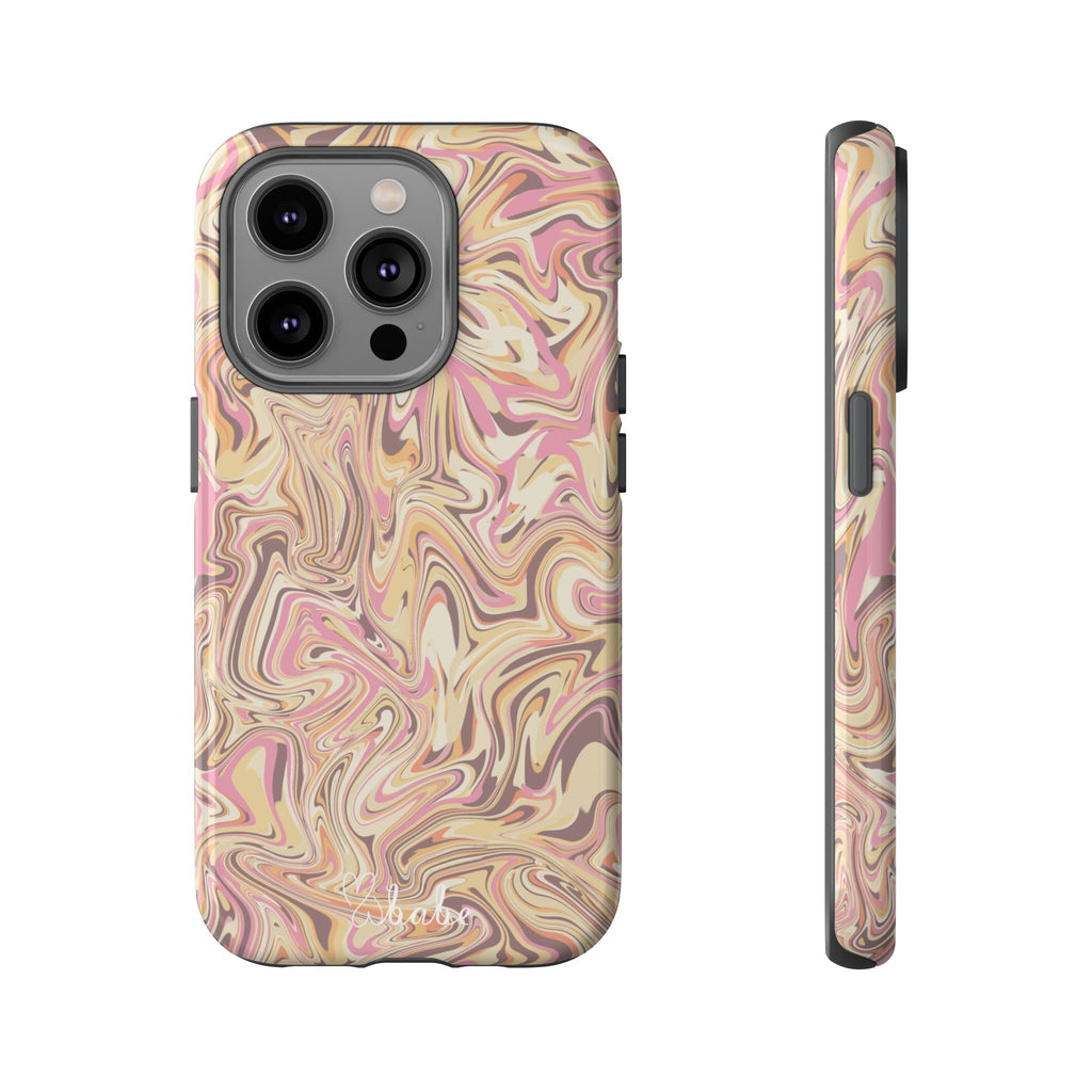 Peach Waves, Tough Phone Case.