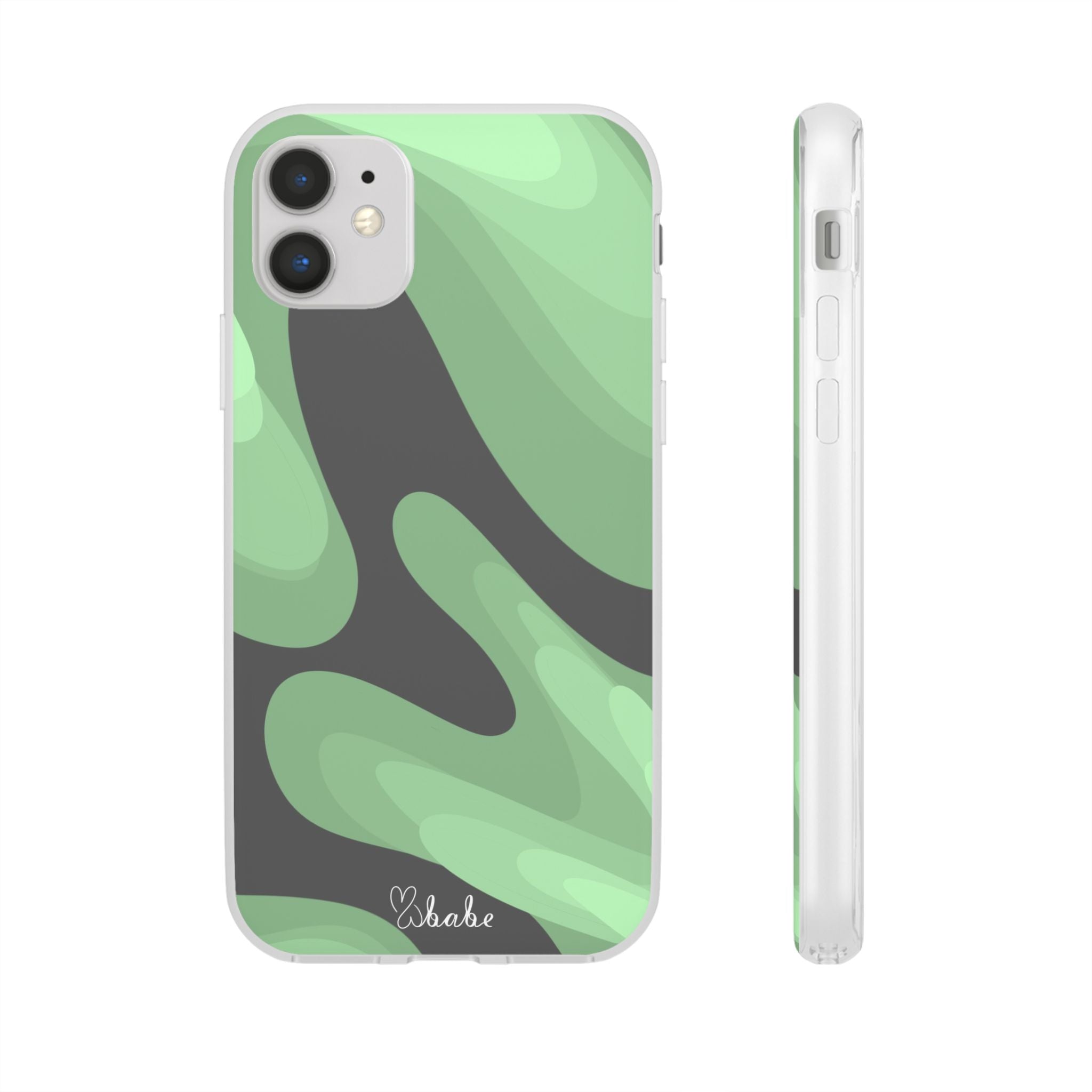 Mint Waves, Flexi Phone Case.