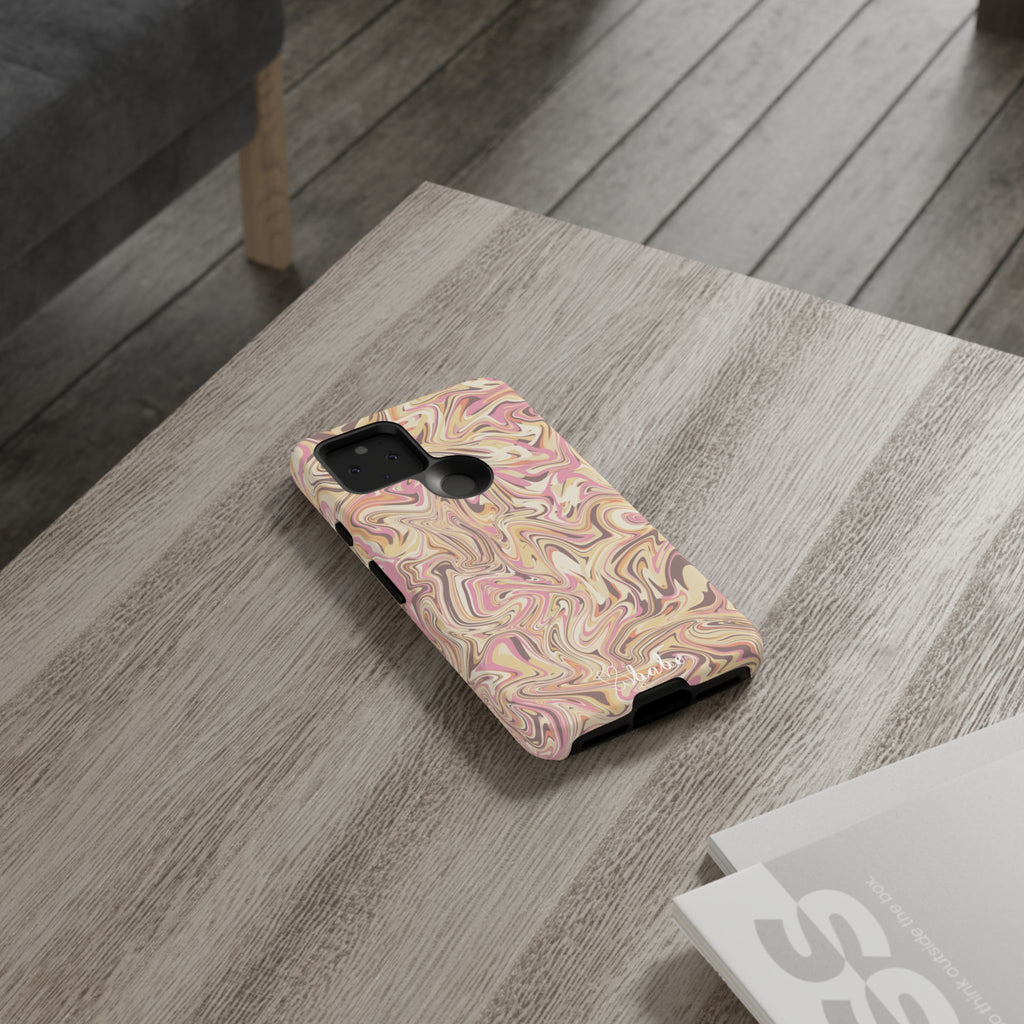 Peach Waves, Tough Phone Case.