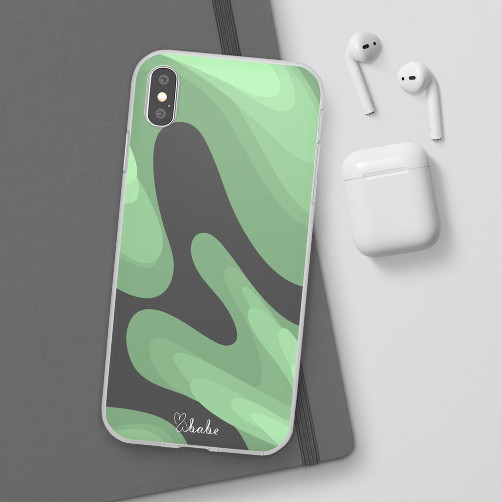 Mint Waves, Flexi Phone Case.