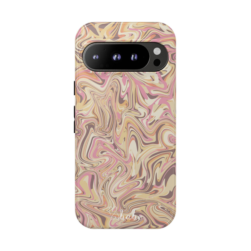 Peach Waves, Tough Phone Case.