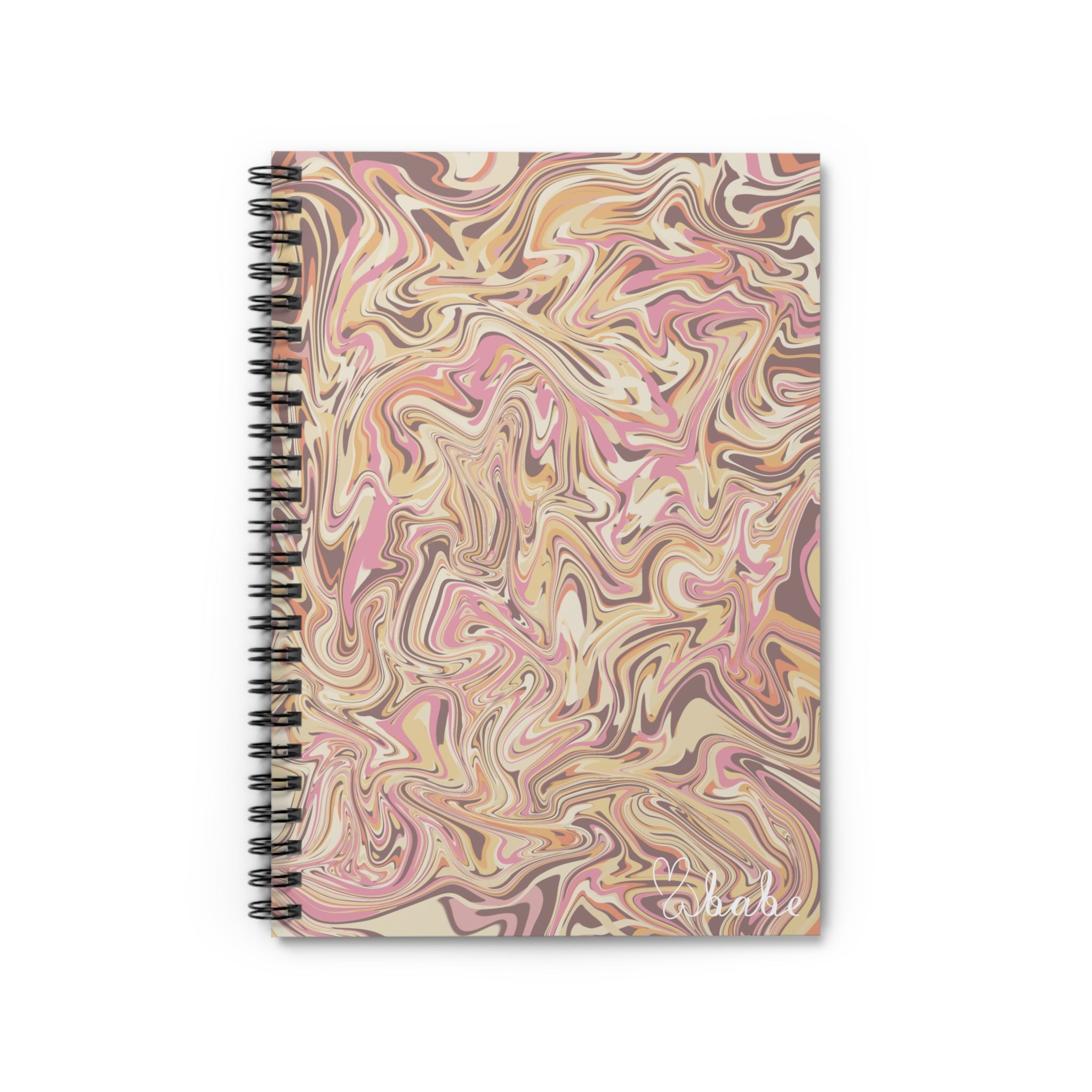 Peach Waves, Spiral Notebook.