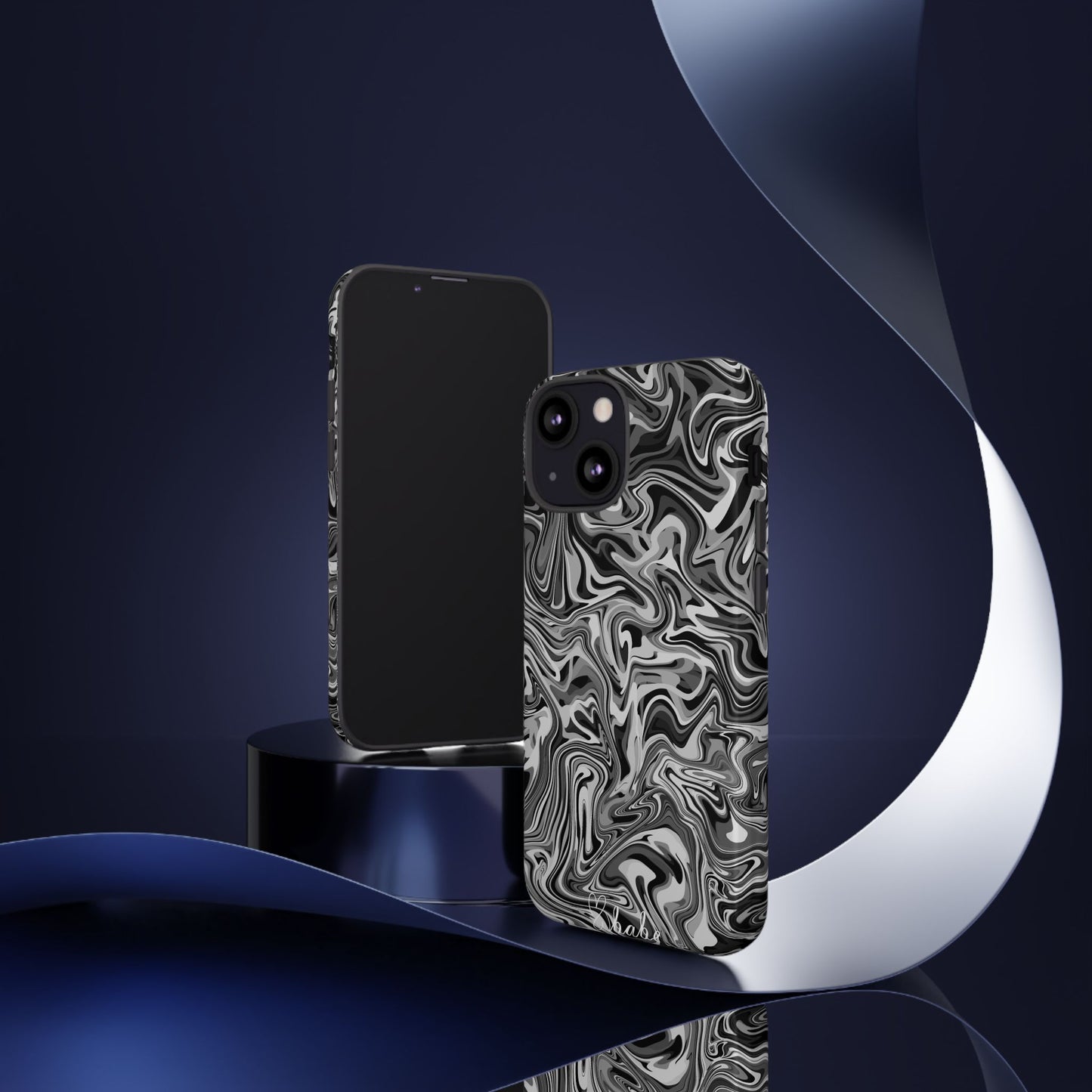 Ink Waves, Tough Phone Case.