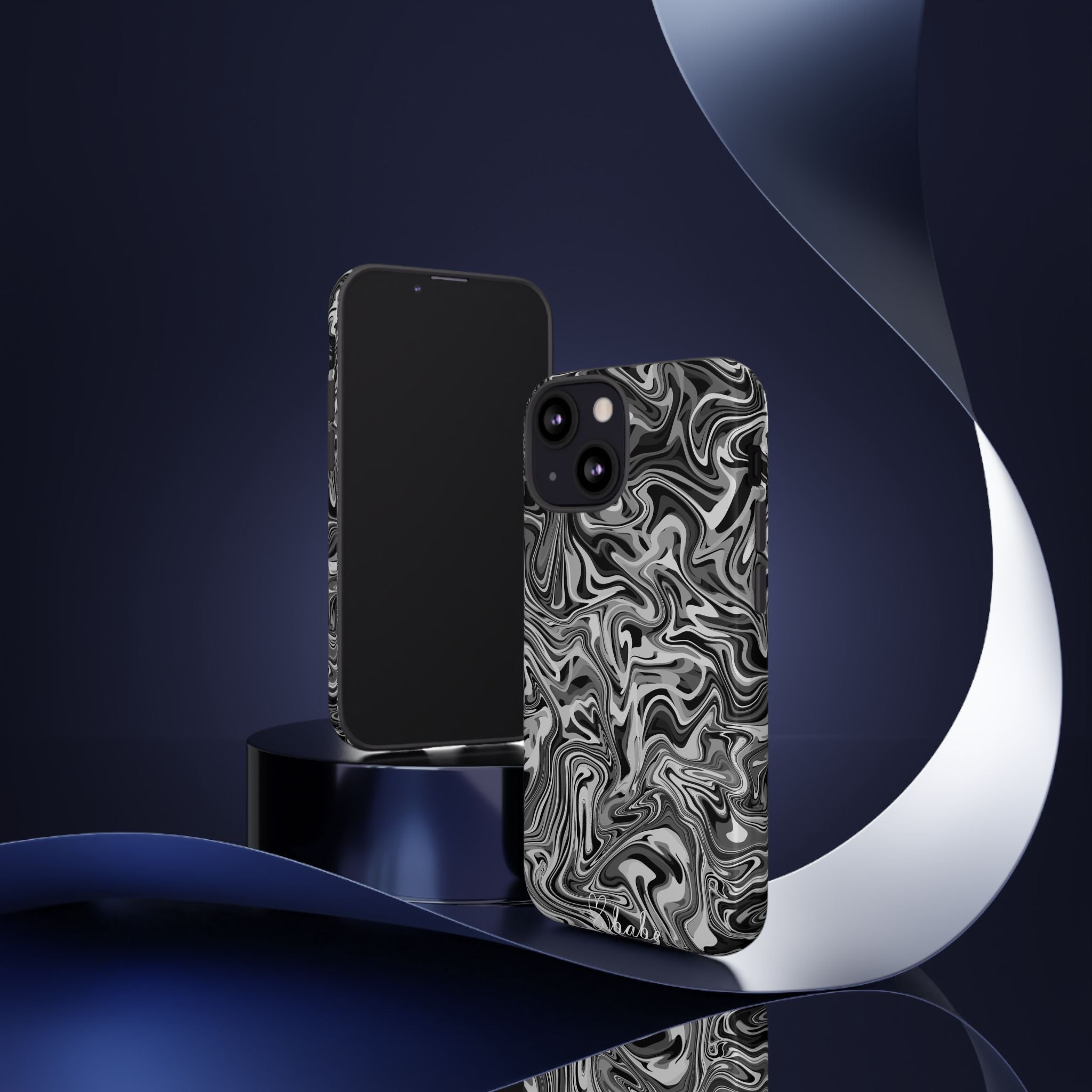 Ink Waves, Tough Phone Case.