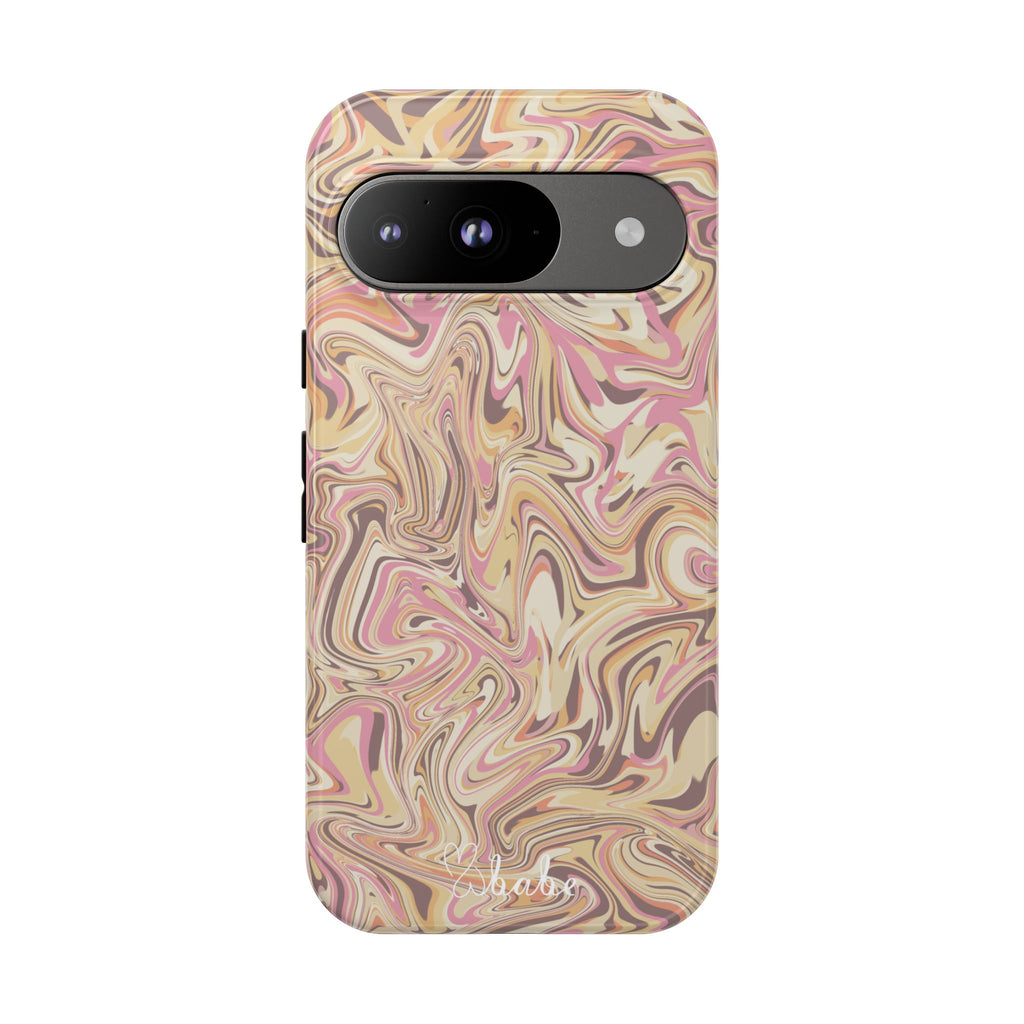 Peach Waves, Tough Phone Case.