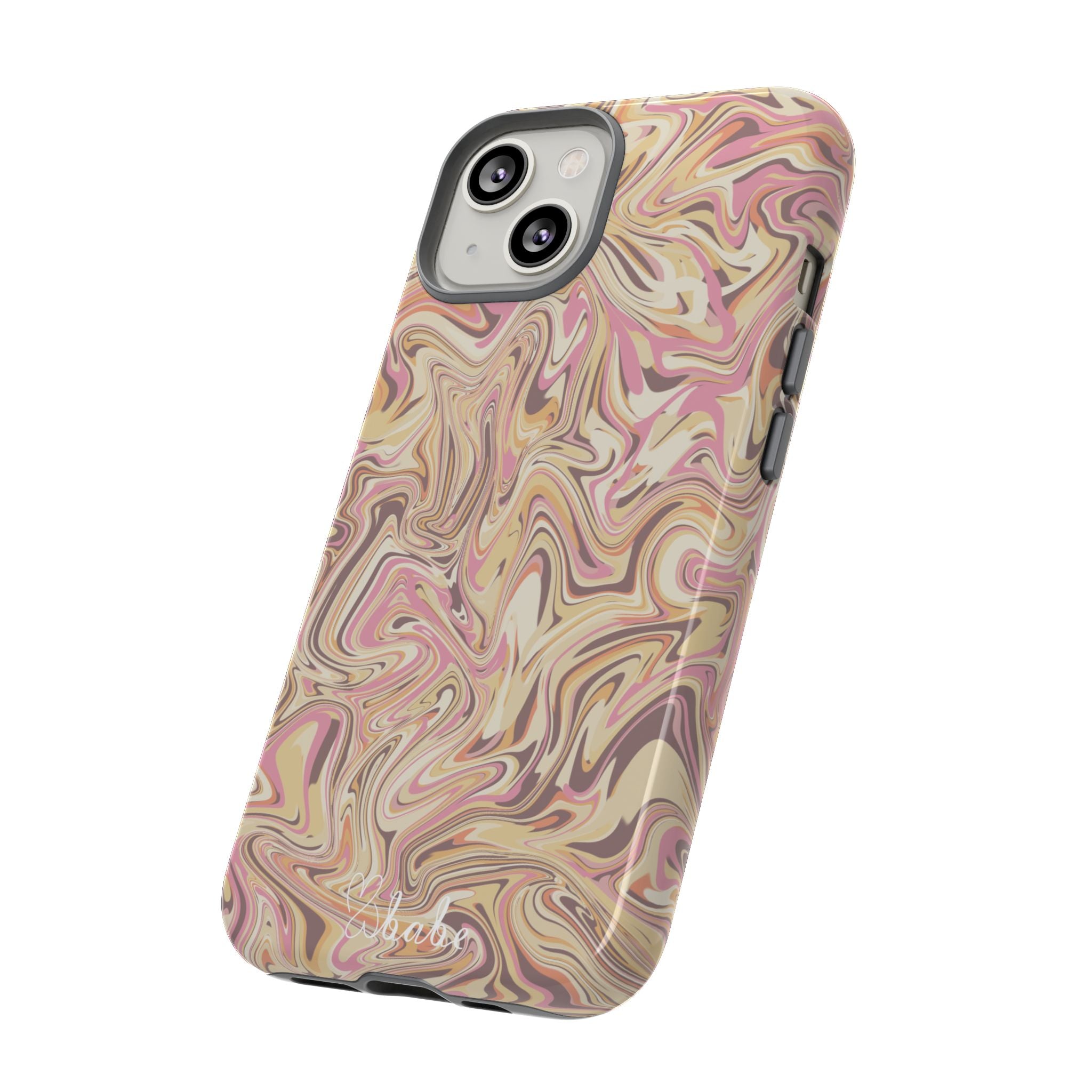 Peach Waves, Tough Phone Case.