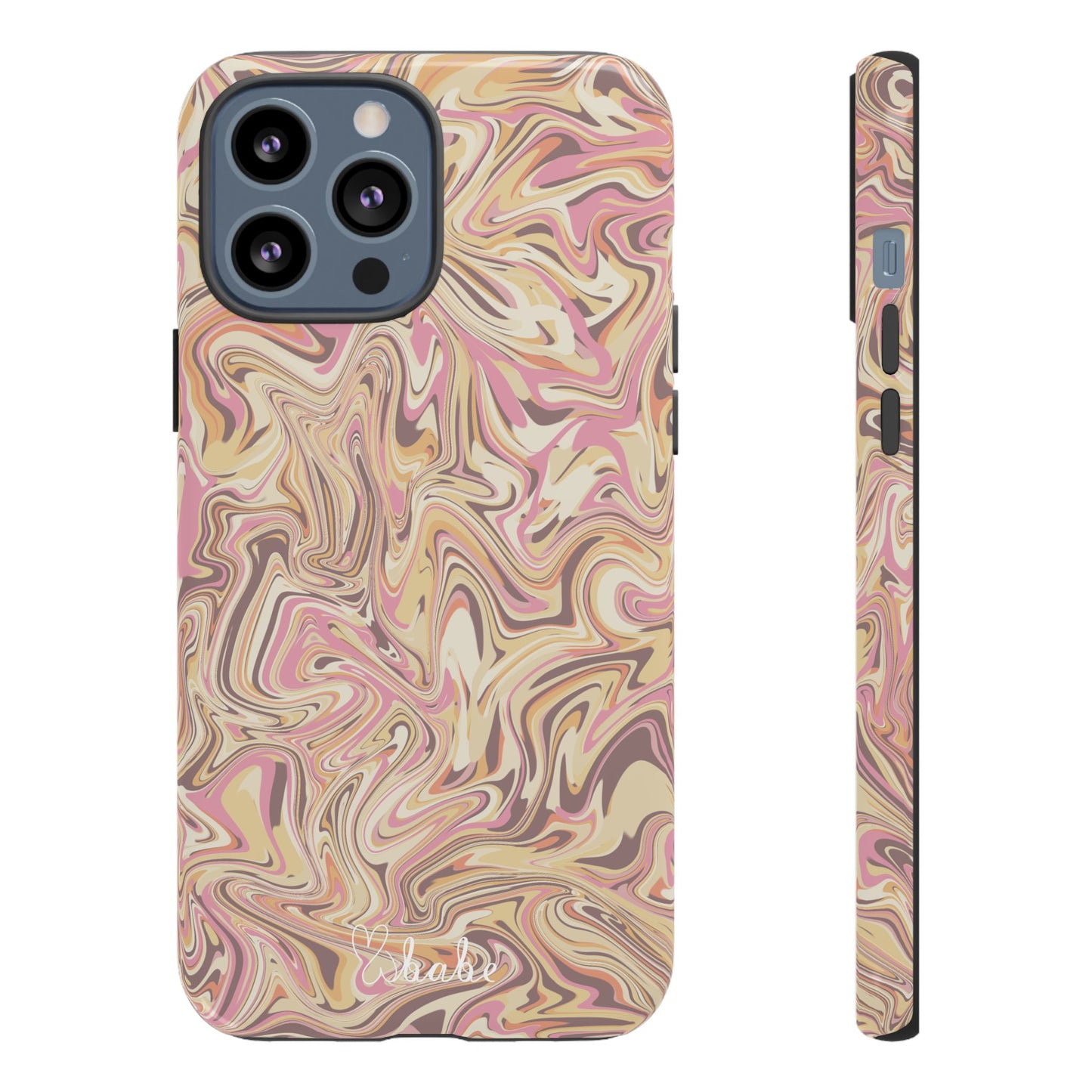 Peach Waves, Tough Phone Case.