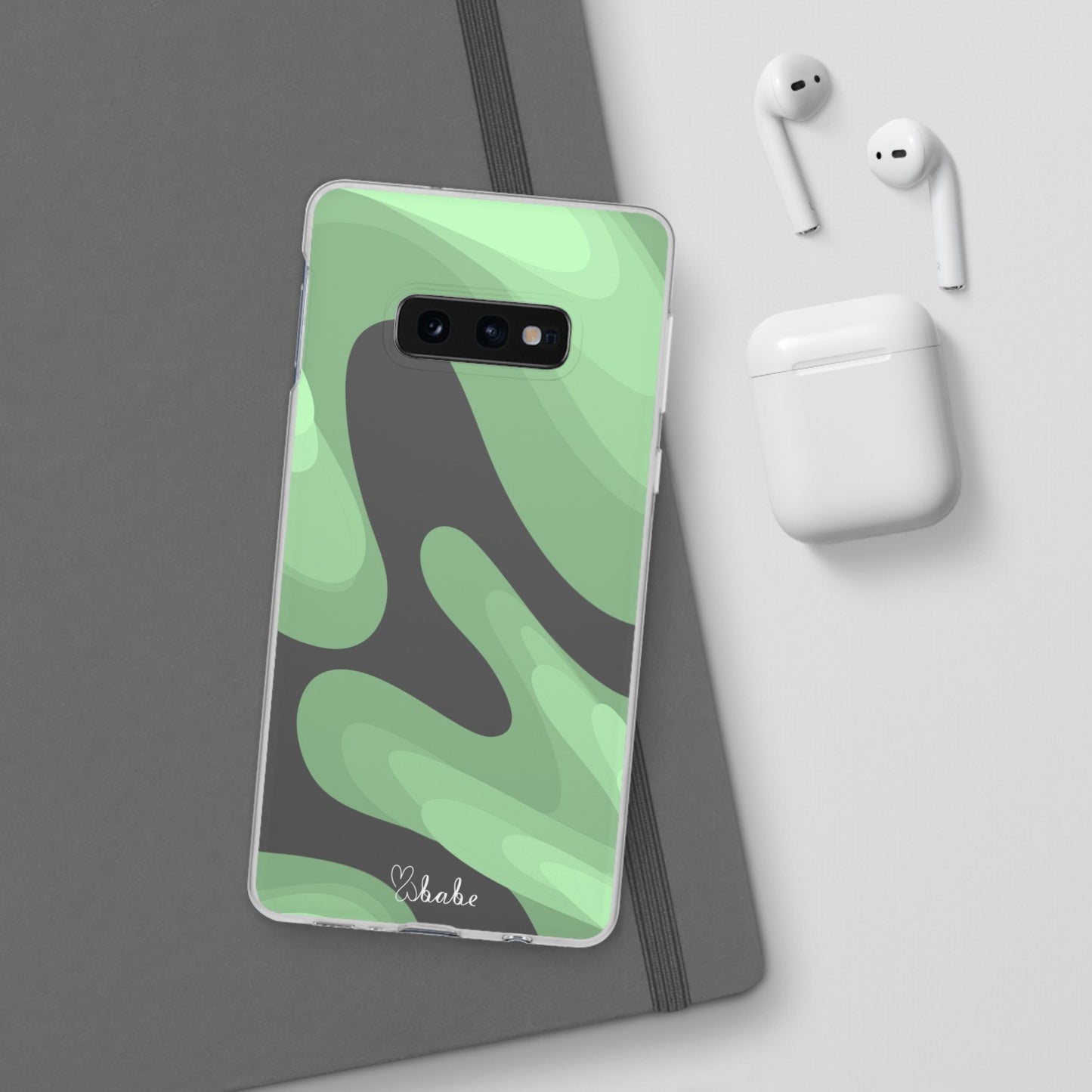 Mint Waves, Flexi Phone Case.