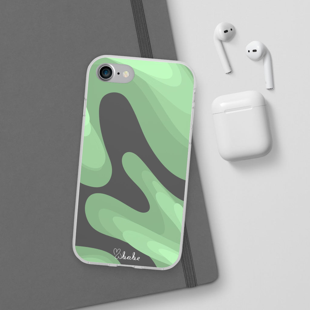Mint Waves, Flexi Phone Case.